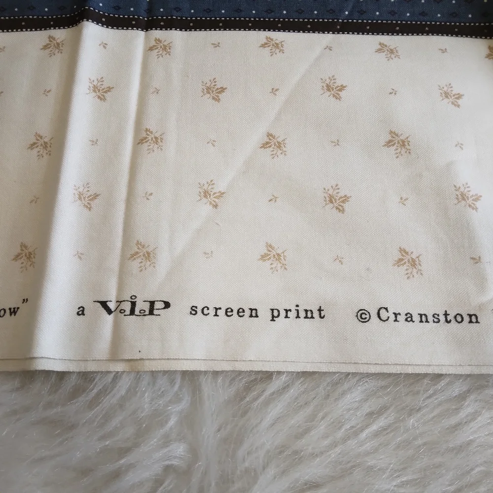 FABRIC PILLOW PANELS with Coodinating Border Print, 2 Panels, Bears And Deer